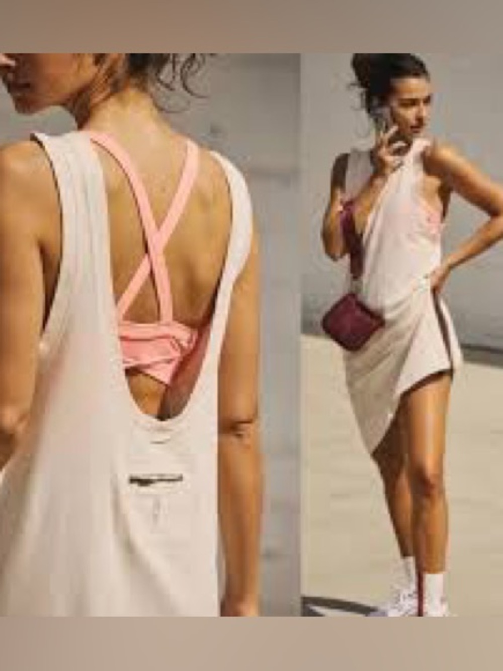 NWT Free People FP Movement Hot shot tunic tank - beached clay - XS